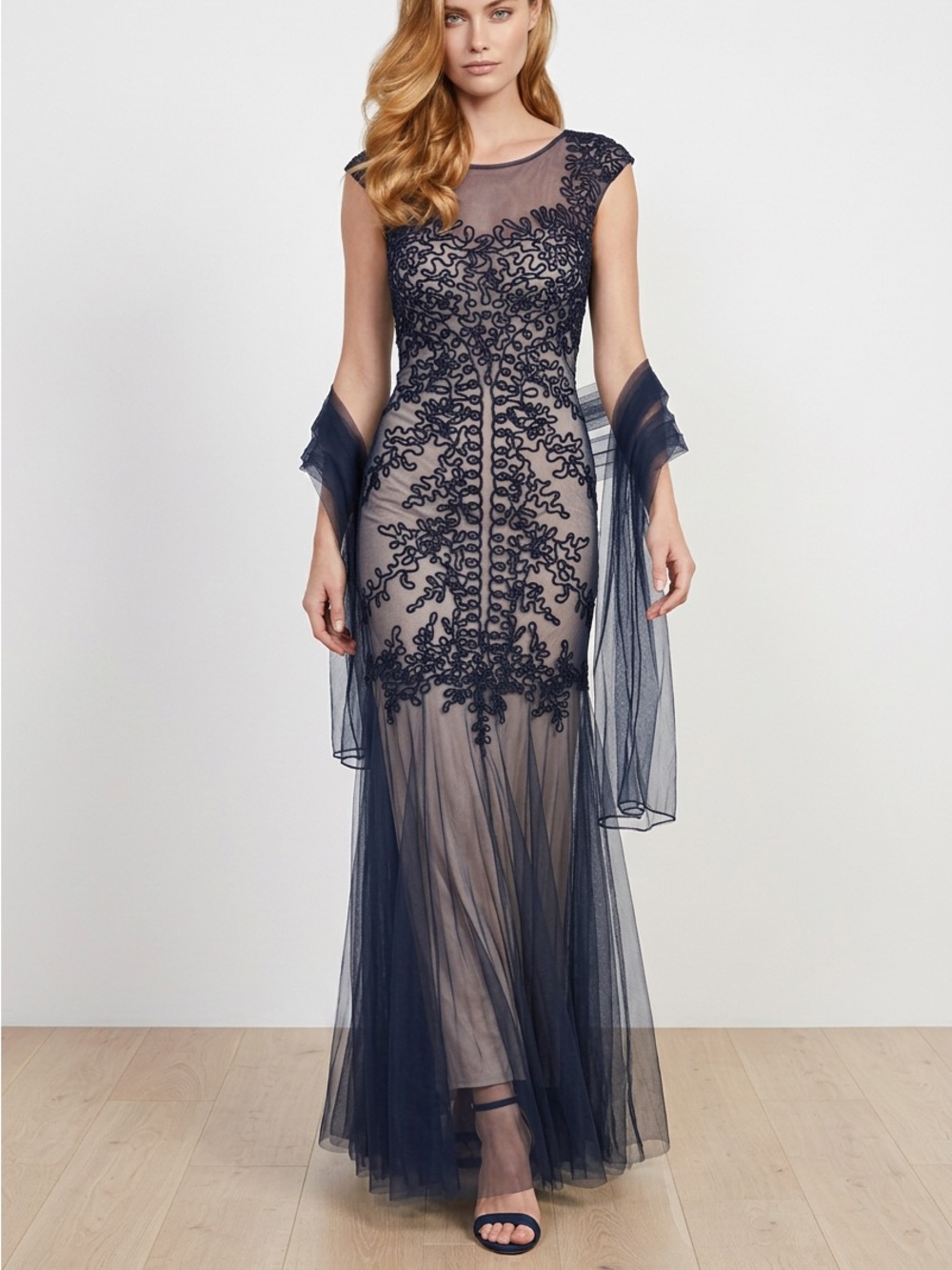 BNWT Limited Edition Navy Embellished Formal Gown